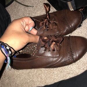 brown oxfords
